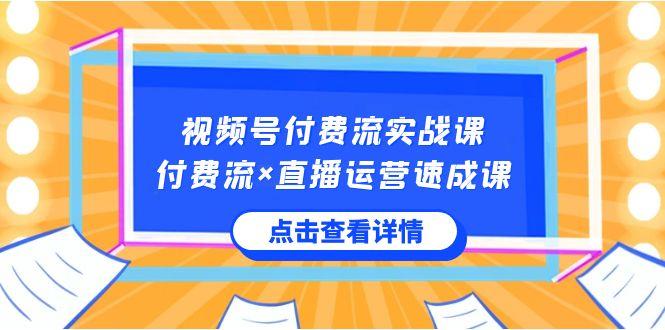 视频号付费流实战课，付费流×直播运营速成课，让你快速掌握视频号核心运营技能-shxbox省心宝盒