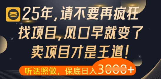 什么？25年你还在疯狂找项目做，醒醒吧，看完这些你全都懂了【揭秘】-shxbox省心宝盒
