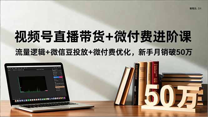 视频号直播带货+微付费进阶课：流量逻辑+微信豆投放+微付费优化，新手月销破50万-shxbox省心宝盒