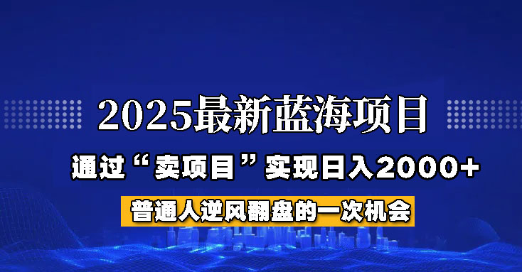 2025年蓝海项目，如何通过“网创项目”日入2000+-shxbox省心宝盒