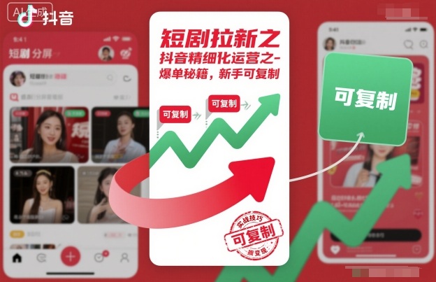 短剧拉新之抖音精细化运营之爆单秘籍，新手可复制-shxbox省心宝盒