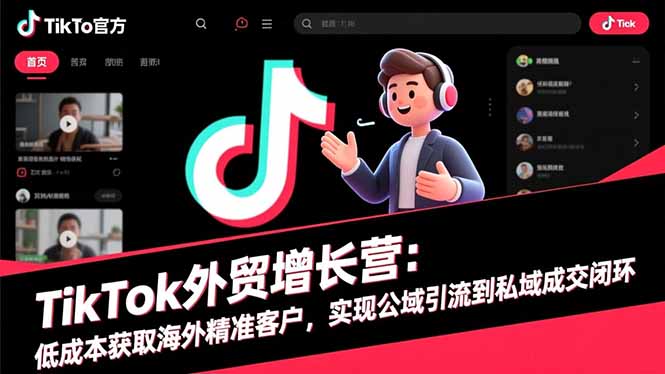 TikTok外贸增长营：低成本获取海外精准客户，实现公域引流到私域成交闭环-shxbox省心宝盒