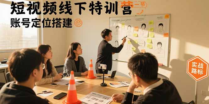 短视频线下特训营：账号定位搭建/口播号拍摄剪辑/直播间流量入口/变现实战-shxbox省心宝盒