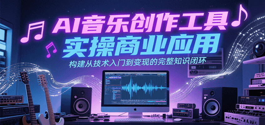 AI音乐创作工具实操商业应用，构建从技术入门到变现的完整知识闭环-shxbox省心宝盒