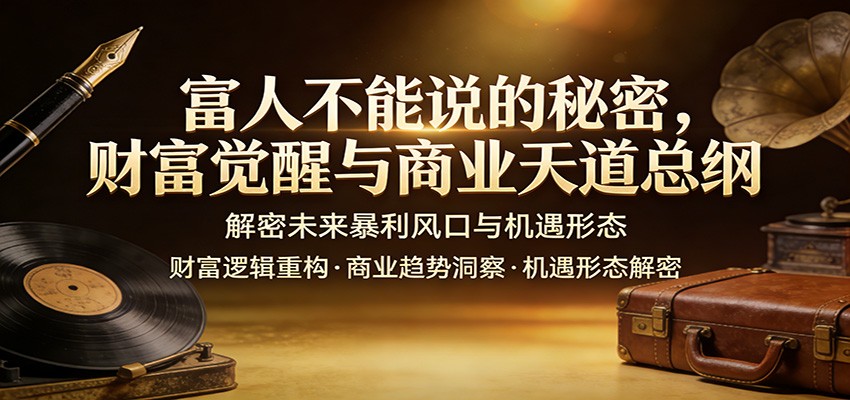 富人不能说的秘密，财富觉醒与商业天道总纲，解密未来暴利风口与机遇形态-shxbox省心宝盒