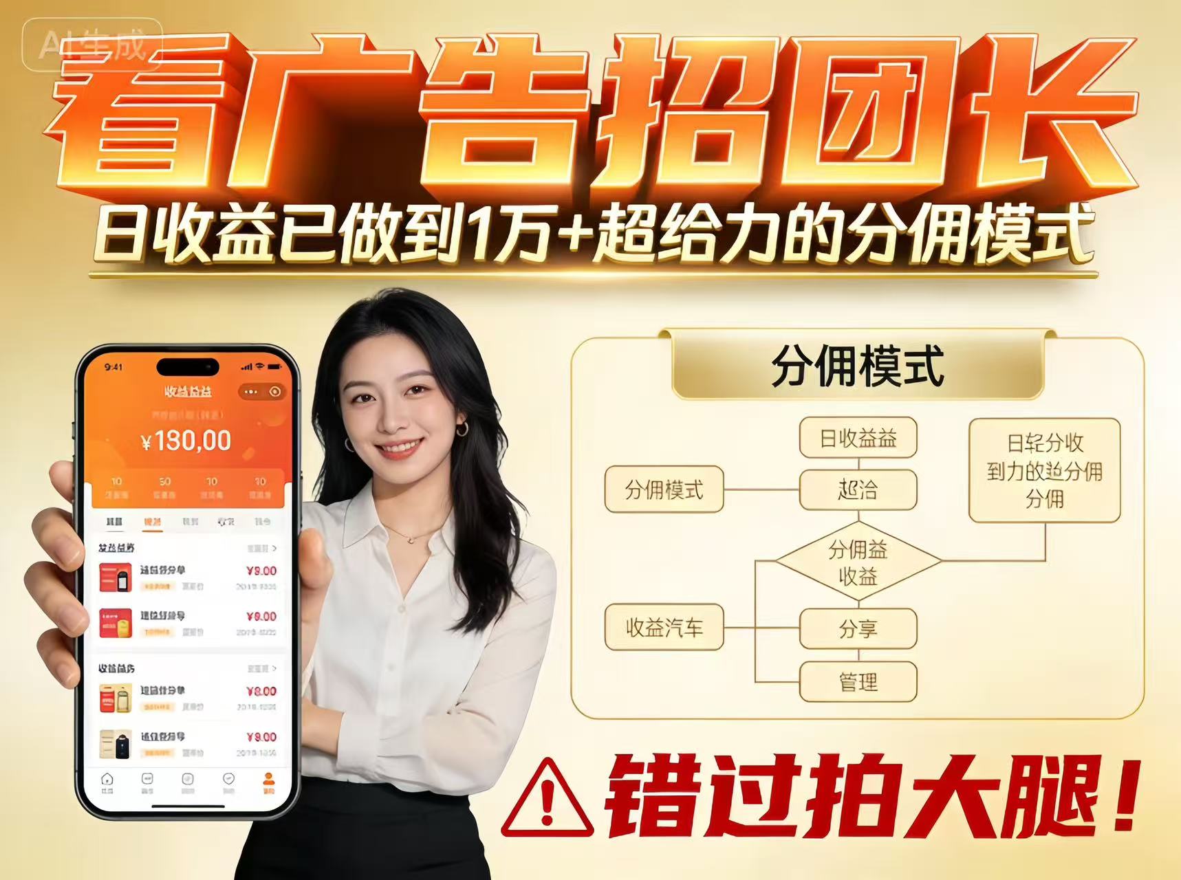 看广告招团长，团队收益已做到日入1万，分佣模式超给力，错过拍大腿-shxbox省心宝盒