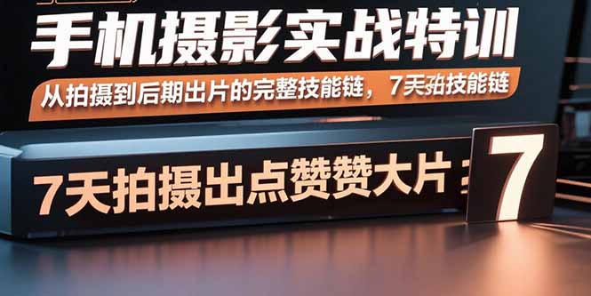 手机摄影实战特训，从拍摄到后期出片的完整技能链，7天拍出点赞大片-shxbox省心宝盒