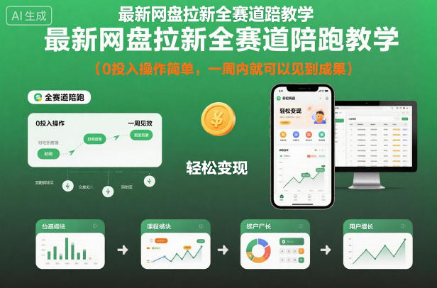 最新网盘拉新全赛道陪跑教学，0投入操作简单，一周内就可以见到成果-shxbox省心宝盒