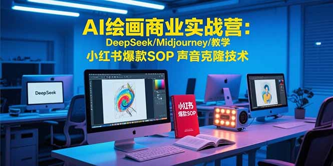 AI绘画商业实战营：DeepSeek/Midjourney/教学 小红书爆款SOP 声音克隆技术-shxbox省心宝盒