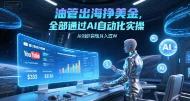 油管出海挣美金，全部通过AI自动化实操，从0到1实现月入过W-shxbox省心宝盒