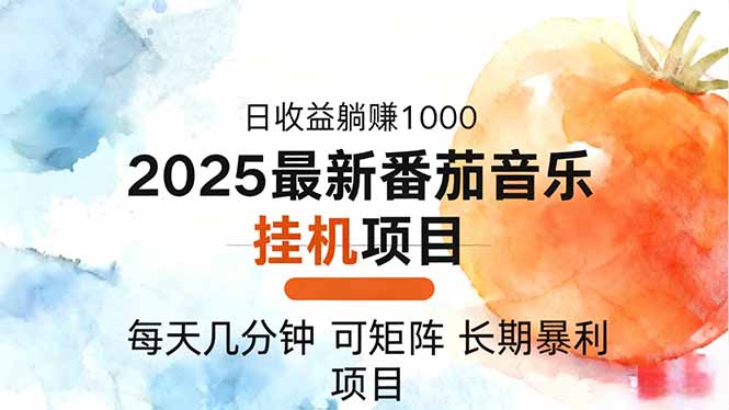 2025年最新番茄音乐人挂机项目，每天几分钟，月入1000＋，可矩阵，一台...-shxbox省心宝盒