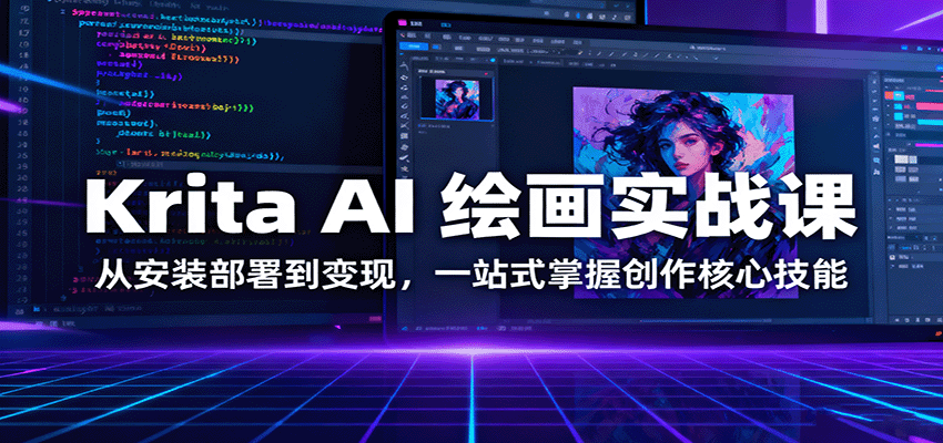Krita AI 绘画实战课：从安装部署到变现，一站式掌握创作核心技能-shxbox省心宝盒