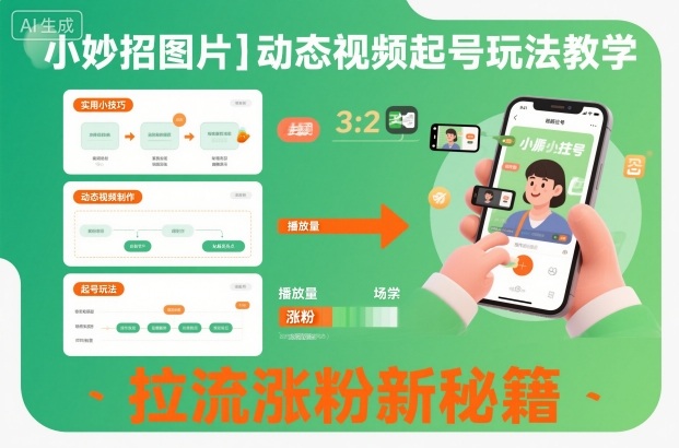 小妙招图片＋动态视频起号玩法教学，拉流涨粉新秘籍-shxbox省心宝盒
