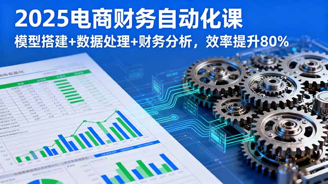 2025电商财务自动化课，模型搭建+数据处理+财务分析，效率提升80%-shxbox省心宝盒