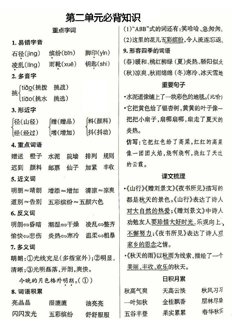 三年级上册语文必背-shxbox省心宝盒