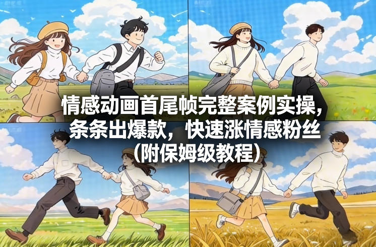 情感动画首尾帧完整案例实操，条条出爆款，快速涨情感粉丝(附保姆级教程)-shxbox省心宝盒