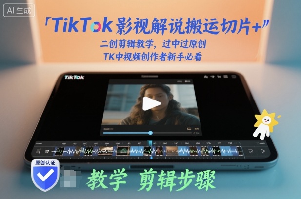 TikTok影视解说搬运切片+二创剪辑教学，过中过原创，TK中视频创作者新手必看-shxbox省心宝盒