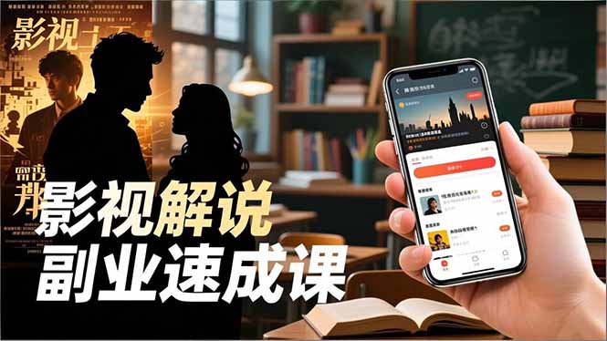 Tk影视解说副业速成课，软件安装、全流程实操、爆款预设，新手两周变现-shxbox省心宝盒