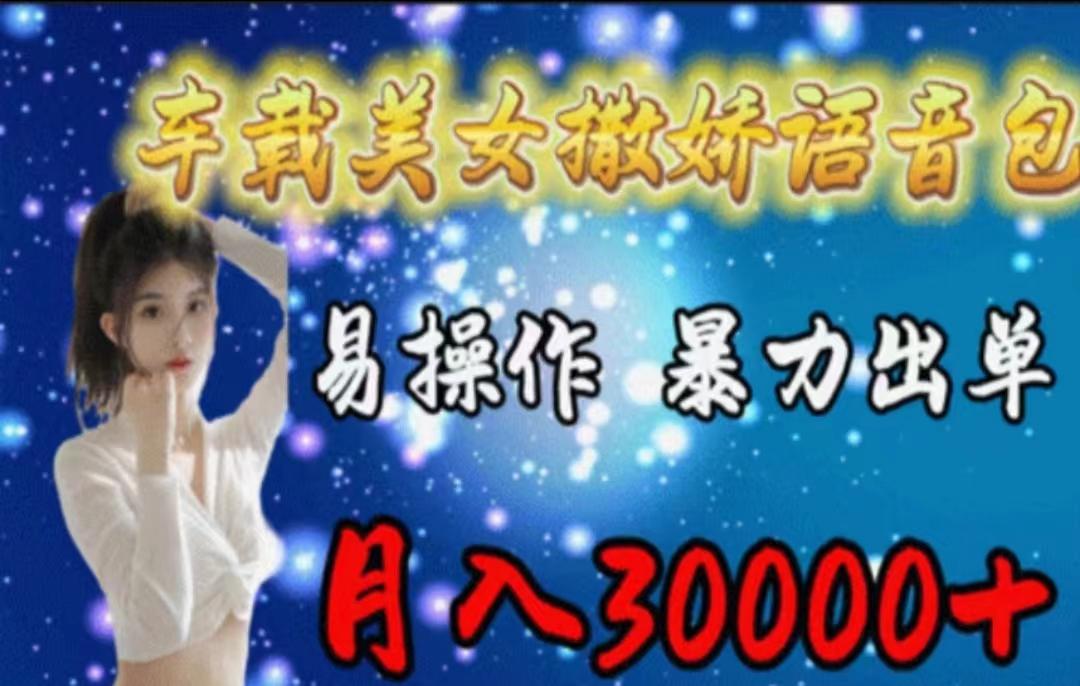 车载美女撒娇语音包，执行就出单，月入3000＋，小白看完课程就能马上实操-shxbox省心宝盒