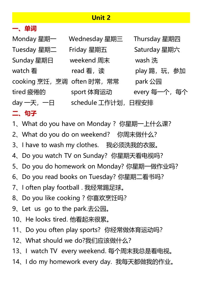 暑假预习：五年级上册单词句子-五上英语-shxbox省心宝盒