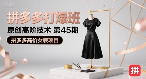 拼多多打爆班原创高阶技术第45期，拼多多高价女装项目-shxbox省心宝盒