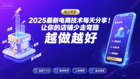 2025最新电商技术每天分享，让你的店铺少走弯路，越做越好(更新9月)-shxbox省心宝盒