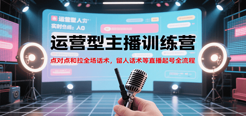 运营型主播训练营，点对点和拉全场话术，留人话术等直播起号全流程(更新7月)-shxbox省心宝盒