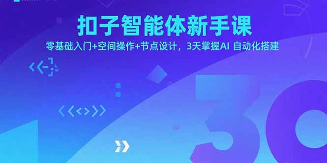 扣子智能体新手课，零基础入门+空间操作+节点设计，3天掌握AI自动化搭建-shxbox省心宝盒