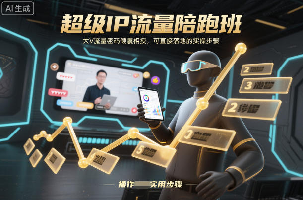 超级IP流量陪跑班，大V流量密码倾囊相授，可直接落地的实操步骤-shxbox省心宝盒