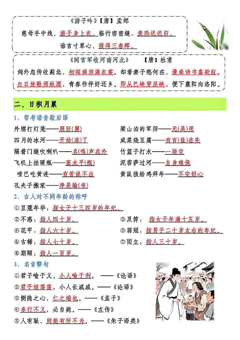 五年级下语文期末复习核心考点汇总-shxbox省心宝盒