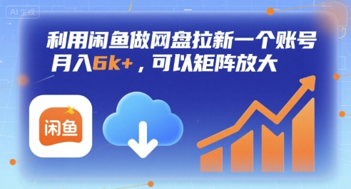 利用闲鱼做网盘拉新一个账号，月入6k+，可以矩阵放大-shxbox省心宝盒