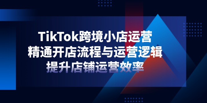 TikTok跨境小店运营，精通开店流程与运营逻辑，提升店铺运营效率-shxbox省心宝盒