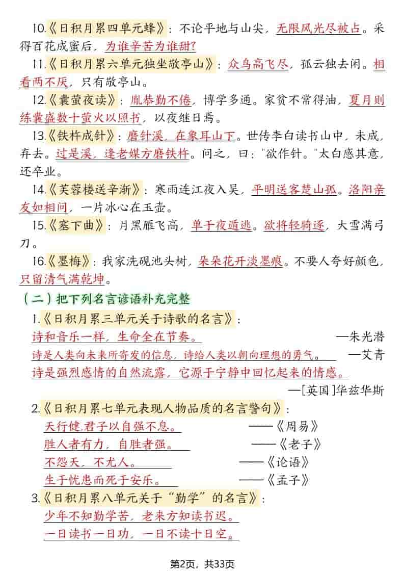 四年级下语文期末复习必考知识点（十大高频考点归纳）-shxbox省心宝盒