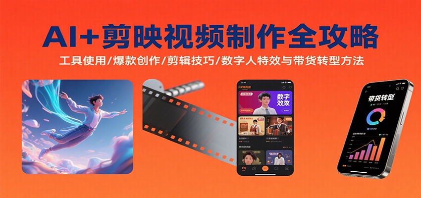 AI+剪映视频制作全攻略：工具使用/爆款创作/剪辑技巧/数字人特效与带货转型方法-shxbox省心宝盒