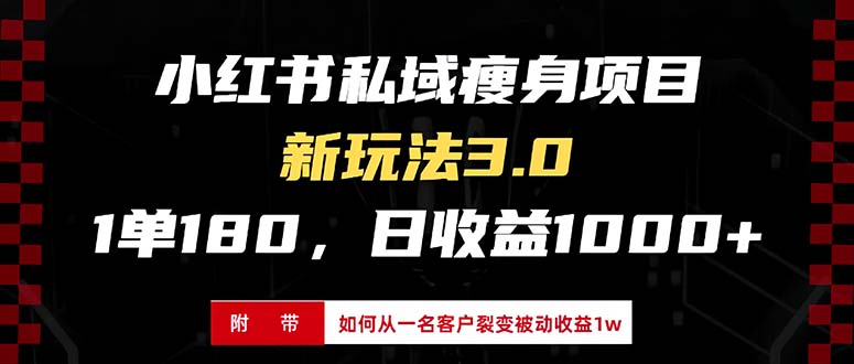 小红书瘦身项目3.0模式，新手小白日赚收益1000+(附从一名客户裂变收益...-shxbox省心宝盒
