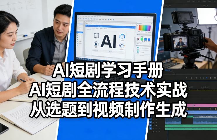 AI短剧学习手册，AI短剧全流程技术实战，从选题到视频制作生成-shxbox省心宝盒