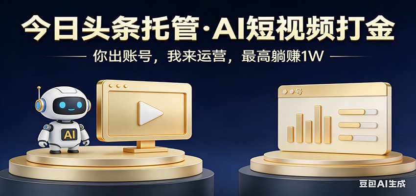 头条号AI托管，我提供作品，你提供账号，每天5分钟发布，小白躺赚3000+-shxbox省心宝盒
