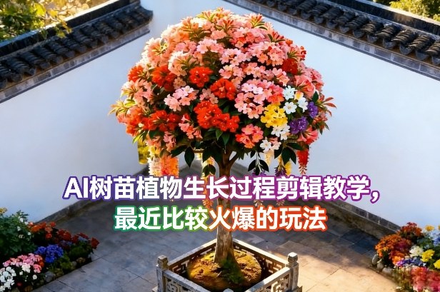 AI树苗植物生长过程剪辑教学，最近比较火爆的玩法-shxbox省心宝盒