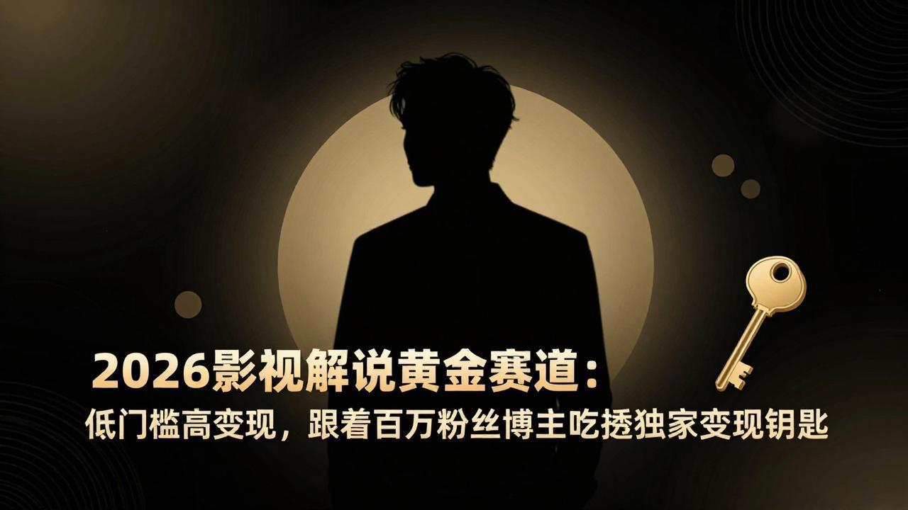 2026影视解说黄金赛道：低门槛高变现，跟着百万粉丝博主吃透独家变现钥匙-shxbox省心宝盒