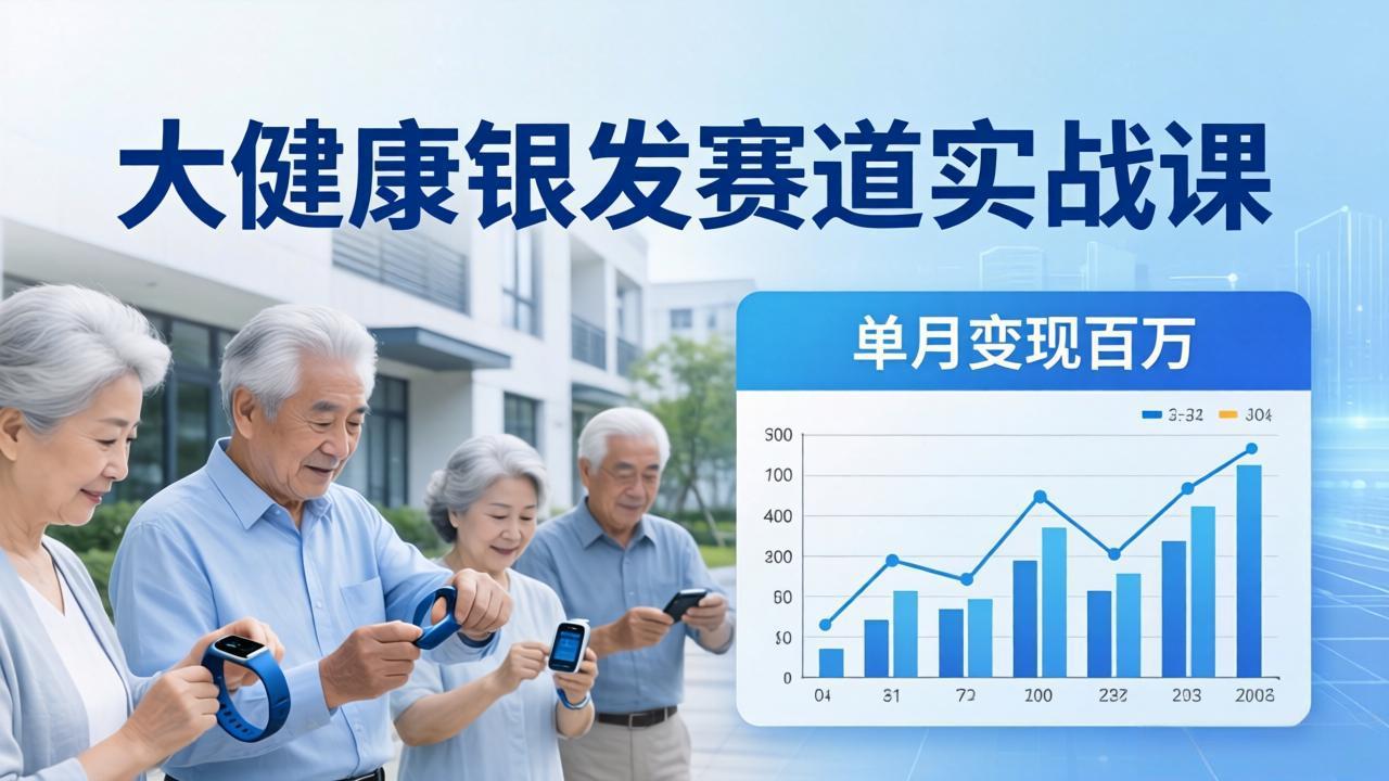大健康银发赛道实战课：拆解视频号线索型 IP 单月变现百万逻辑，教你精准获客高效变现-shxbox省心宝盒
