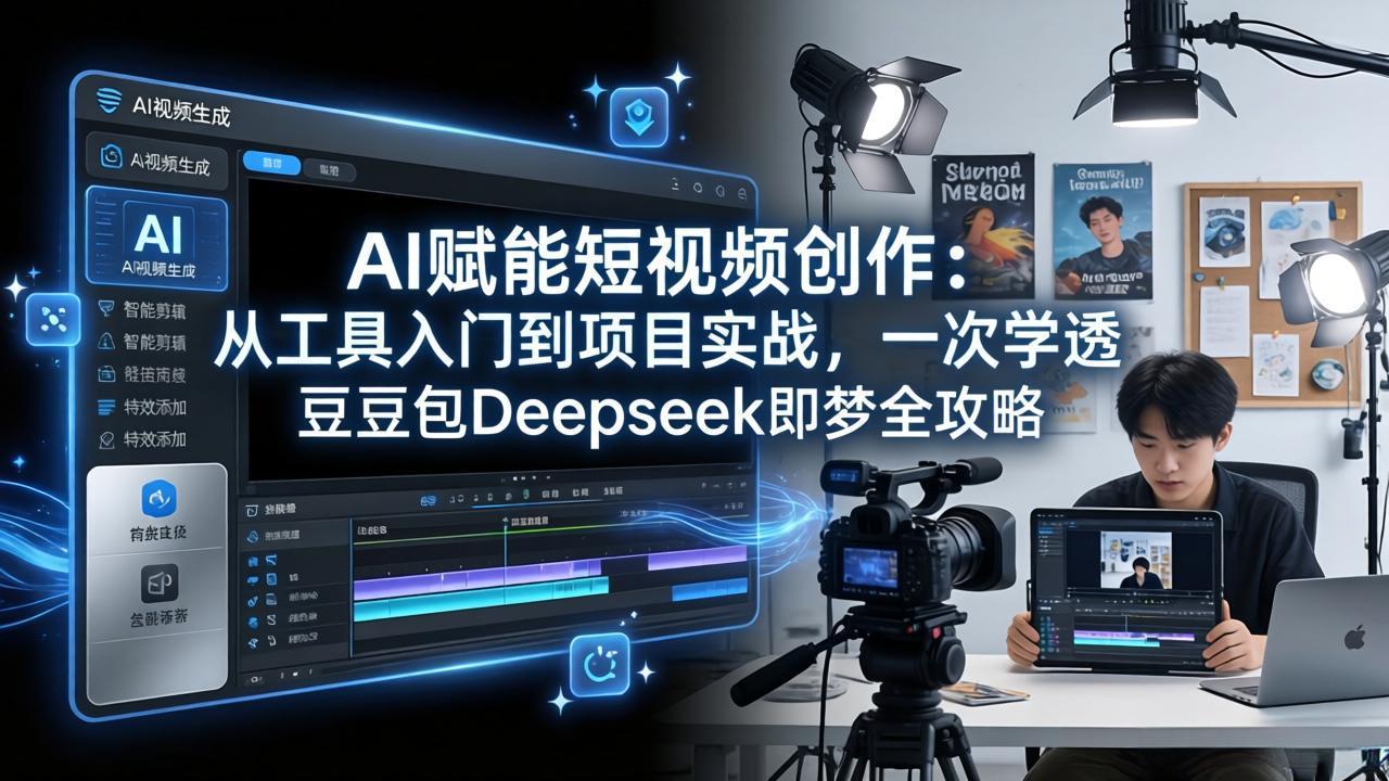 AI赋能短视频创作：从工具入门到项目实战，一次学透豆包Deepseek即梦全攻略-shxbox省心宝盒