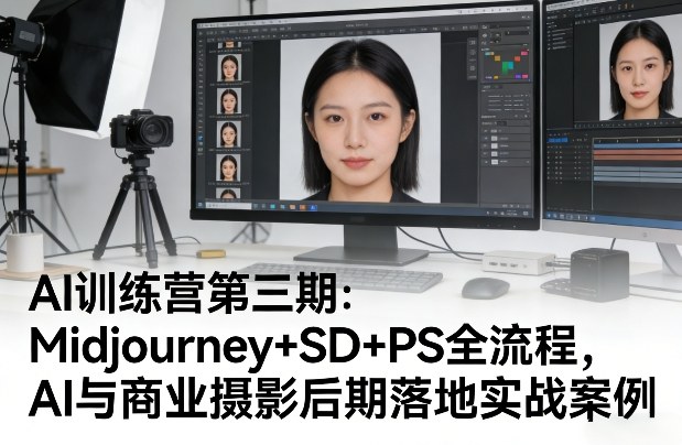 AI训练营第三期：Midjourney+SD+PS全流程，AI与商业摄影后期落地实战案例-shxbox省心宝盒