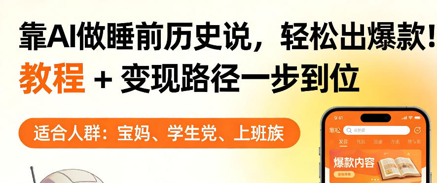 靠AI做睡前历史解说，轻松出爆款！教程+变现路径一步到位，单个视频收益1K+【揭秘】-shxbox省心宝盒