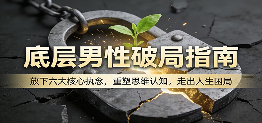 底层男性破局指南：放下六大核心执念，重塑思维认知，走出人生困局-shxbox省心宝盒
