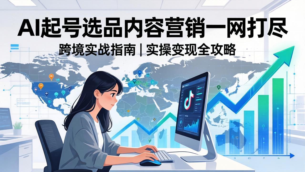 2026 TikTok 跨境AI实操：从零基础到变现全流程，AI起号选品内容营销一网打尽-shxbox省心宝盒