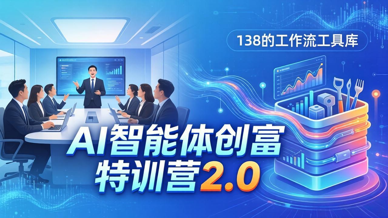 AI智能体创富训练营2.0：3天闭门直播+视频课+工具库，从0到1搭建智能体附138个工作流-shxbox省心宝盒