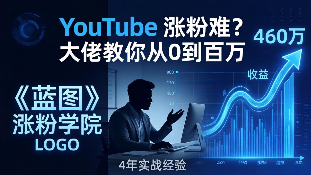 YouTube 涨粉难？《蓝图涨粉学院》：4 年赚 460 万的大佬教策略，从0到百万有路径！-shxbox省心宝盒
