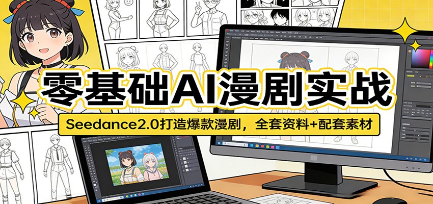 零基础AI漫剧实战：Seedance2.0打造爆款漫剧，全套资料+配套素材-shxbox省心宝盒