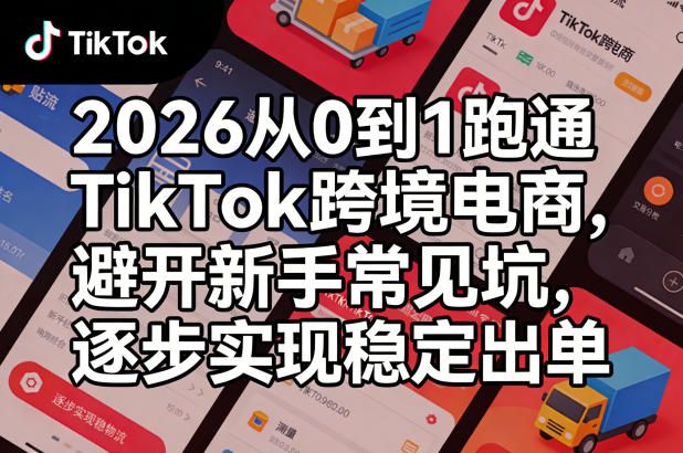 2026从0到1跑通TikTok跨境电商，避开新手常见坑，逐步实现稳定出单-shxbox省心宝盒