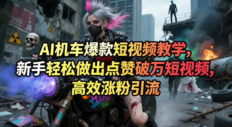 AI机车爆款短视频教学，新手轻松做出点赞破万短视频，高效涨粉引流-shxbox省心宝盒